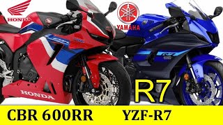 Honda CBR600RR vs Yamaha YZFR7  Compare Yamaha YZFR7 And Honda CBR600RR  2024 [upl. by Celestyn390]