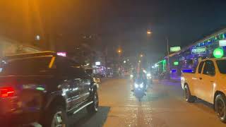 Thong Sala to Bann Tai Songthaew Taxi Ride Koh Phangan Thailand [upl. by Ayifa]