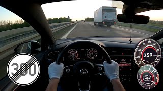 VW GOLF 7 GTI MK7 GERMAN AUTOBAHN NO LIMIT TOP SPEED TESTDRIVE [upl. by Soiritos]