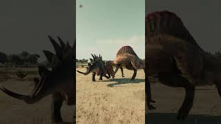 Spinosaurus tells Stegosaurus the difference in strength  Jurassic World Evolution 2  Dominion [upl. by Sudhir]