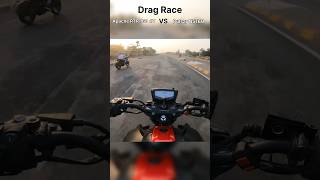 TVS Apache RTR 160 4V VS Pulsar NS160 Drag Race biker biker trending dragrace topspeed shorts [upl. by Anibas278]