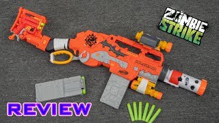 REVIEW Nerf Zombie Strike Scravenger  le Slingfire 20 [upl. by Diao]