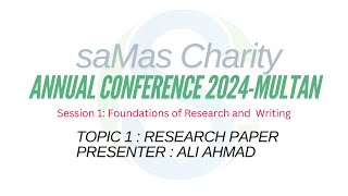 PRESENTER ALI AHMAD  Multan TOPIC 1 RESEARCH PAPER [upl. by Ule730]