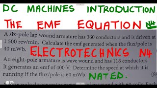 Electrotechnics N4 DC Machines EMF equation of a DC Machine Introduction mathszoneafricanmotives [upl. by Seiber]