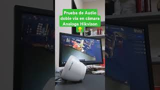 Nueva serie de cámaras audio doble via en tecnología Análogo 👷 hikvision cctvcamera cctv camera [upl. by Enomys821]