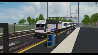 ROBLOX Railfanning at NJTMSRX Lakemont Division S43E08 NJT Express Commuter Train [upl. by Kelwen]