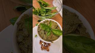 Vegan Basil Pesto Recipe Raw Creamy and Delicious short [upl. by Nnaecarg]