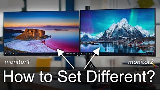 How to Set Different Backgrounds on Each Screen in Windows 1110 [upl. by Cindi544]