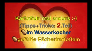 Elisa kocht Kartoffeln im Wasserkocher  Fächerkartoffeln  Tipps und Tricks Teil 2 [upl. by Simdars938]