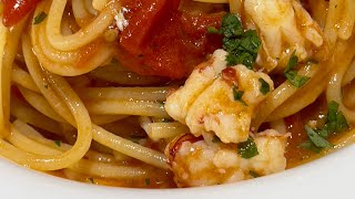 Spaghetti e Gamberoni Piatto semplice ed economico chefziopietro [upl. by Noet570]