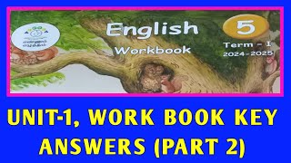 EE ENGLISH CLASS5 TERM1 UNIT1 WORK BOOK KEY ANSWERS P 220242025 [upl. by Areikahs]