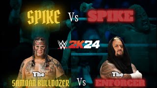 SPIKE VS SPIKE Solo Vs Umaga Samoan bulldozer vs the enforcer [upl. by Enialehs482]