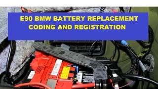 BMW E90 3 Series Battery Replacement With Registration amp Coding Switch From 90 AH to 80 AH [upl. by Hairym]