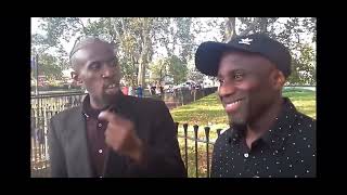 PART 1 IS JESUS GOD LAMIN VS A TRINITARIAN CHRISTIAN PREACHER AT SPEAKERS CORNER [upl. by Ellinger402]