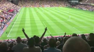 Manchester City Fans Singing Hark Now Hear The City Sing United Ran Away Vs Watford Away [upl. by Ahsiet]