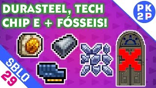 Procurando Durasteel Tech Cards e Fósseis no Subterrâneo ► Starbound 29 [upl. by Targett]