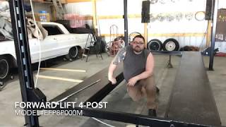 Install 4 post car lift [upl. by Lisetta]