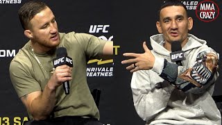 Justin Gaethje amp Max Holloway talk fight for UFC 300 Highlights [upl. by Olemrac896]