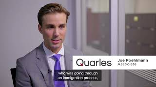 Quarles Milwaukee Attorney Joe Poehlmann Discusses His Experience With Pro Bono Work [upl. by Ynnub]