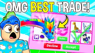 I Traded My MEGA RAINBOW DRAGON In Adopt Me  Roblox Adopt Me Trading LEGENDARY Lunar Dragon [upl. by Beatty479]