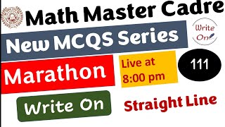 Math Master Cadre  Straight Line  Most Important MCQs Ch11 New Classes mastercadre [upl. by Lehar]