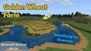 Building a GIANT GOLDEN WHEAT FARM  Minecraft Survival Series EP25 [upl. by Aret]