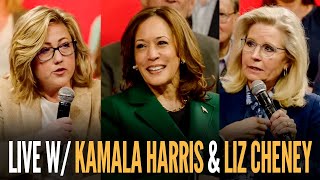 LIVE The Bulwarks Sarah Longwell Interviews Kamala Harris amp Liz Cheney in Pennsylvania [upl. by Andonis]