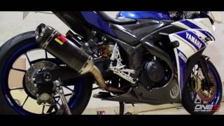 YAMAHA R25 with MARCHESINI LIGHT SERIES BLUE  ONE3MOTOSHOP [upl. by Benny]