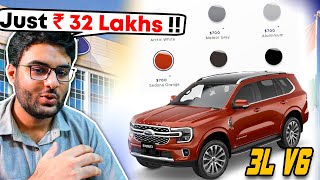 2023 Ford Endeavour V6 is cheaper than Scorpion   Configuring for India [upl. by Danaher911]