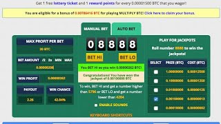 Freebitcoin Script 1 BTC Jackpot [upl. by Annoiek]