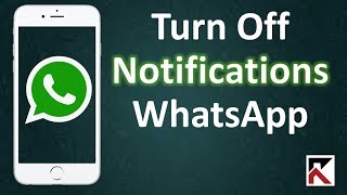 How To Turn Off WhatsApp Notifications iPhone [upl. by Lucia]