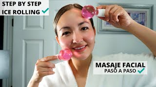 MASAJE FACIAL FRIO RUTINA DIARIA DE SOLO 5 MINUTOS TUTORIAL PASO A PASO COMO USARLO [upl. by Otiragram682]