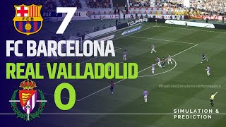 FC Barcelona 70 Valladolid  LaLiga 2425  SimulaciónRecreación eFootball [upl. by Steep]