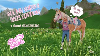 All my horses 2023 edition  Star Stable Online [upl. by Teirrah698]