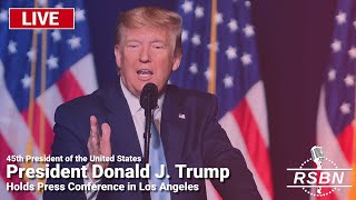 LIVE REPLAY President Trump Holds Press Conference in Los Angeles  91324 [upl. by Raynard]