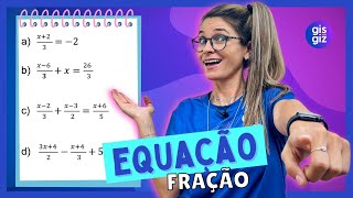 EQUAÇÃO DO PRIMEIRO 1º GRAU COM FRAÇÃO  EXERCÍCIOS [upl. by Yrreg991]