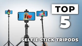 TOP 5 Best Selfie Stick Tripods 2024 [upl. by Jammal]