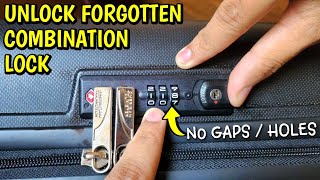 How To Unlock Forgotten Combination Lock Password  Open TSA 007 Suitcase Luggage Bag Password Lock [upl. by Sewel]