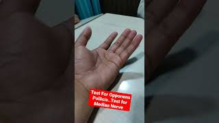 Test For Opponens PollicisTest for Median Nerve Dr Sai Chandra MBBS DNB Ortho [upl. by Tybi]