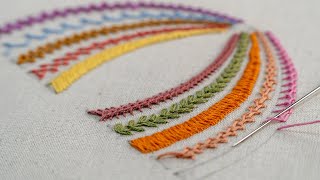 10 Decorative Stitches  Embroidery Learning Tutorials for Beginners [upl. by Virg445]