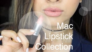 Mac Lipstick Collection  Lip Swatches [upl. by Amr]