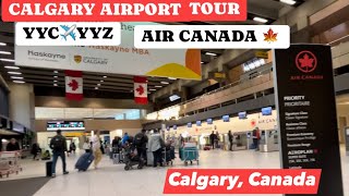 Calgary Airport walking Tour  Air Canada flight from Calgary yyc to Toronto yyz  Calgary Canada [upl. by Koenraad]