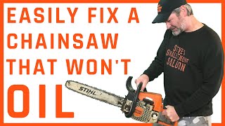 How to fix a Chainsaw when it wont oil the bar and chain [upl. by Scottie]