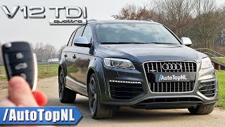 AUDI Q7 V12 TDI  REVIEW on AUTOBAHN NO SPEED LIMIT by AutoTopNL [upl. by Danila]