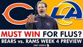 Chicago Bears vs LA Rams Week 4 Preview amp Injury News Is This A MUST WIN For Matt Eberflus [upl. by Bernarr]