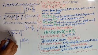 algébre 1  Polynômes  partie 4  Comment trouver le pgcd et ppcm de deux polynômes [upl. by Akimahs203]