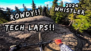 Whistler Bike Park 2024  Black Tech Laps  Garbanzo Zone [upl. by Aidroc]