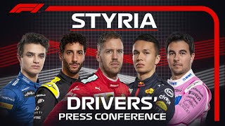 2020 Styrian Grand Prix PreRace Press Conference Highlights [upl. by Nnairet]