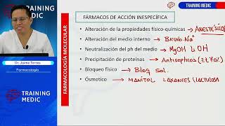 15 Fármacos de acción inespecífica y Receptores de los farmacos [upl. by Ahsenik]