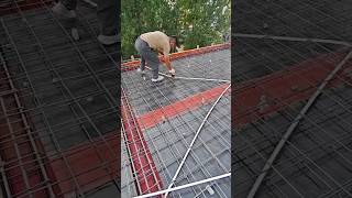 Roof electric piping tilelevelingsystem construction tilesCivilvlog3 [upl. by Frentz681]